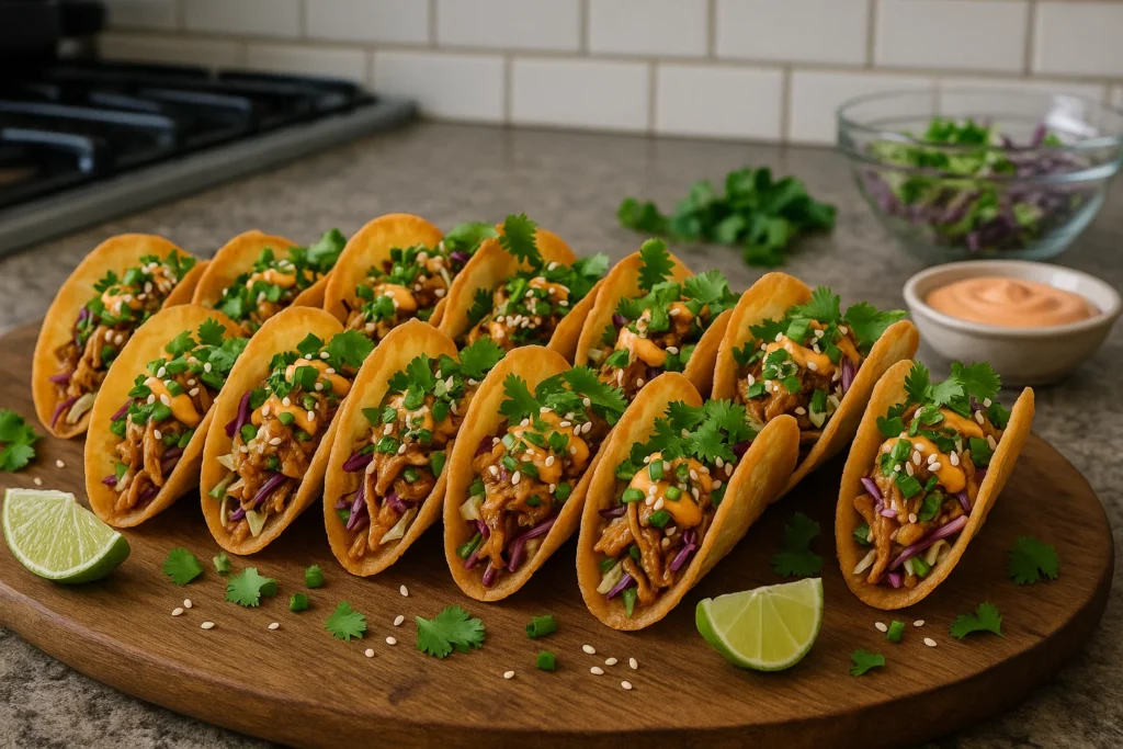 chicken wonton tacos