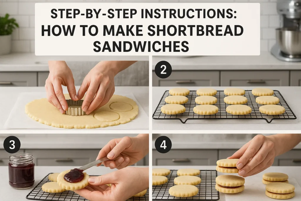 Shortbread Sandwiches: A Sweet Treat to Love 3 shortbread sandwiches