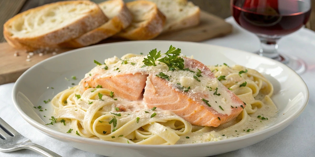 salmon alfredo