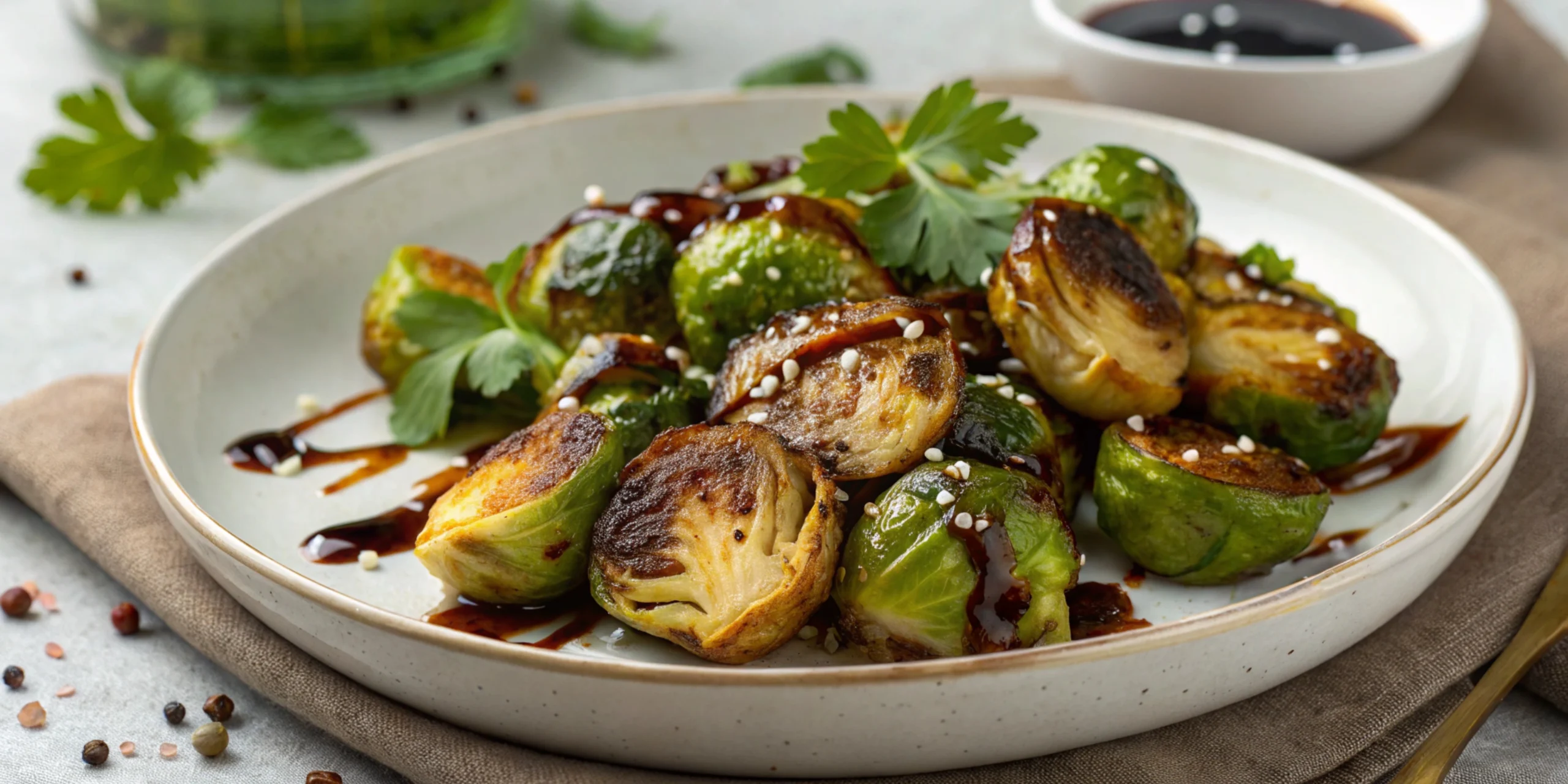 Roasted Brussels Sprouts with Balsamic Glaze
