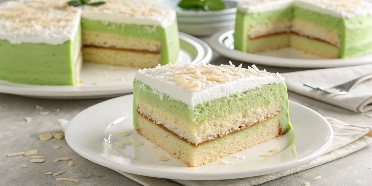 pandan and coconut cake