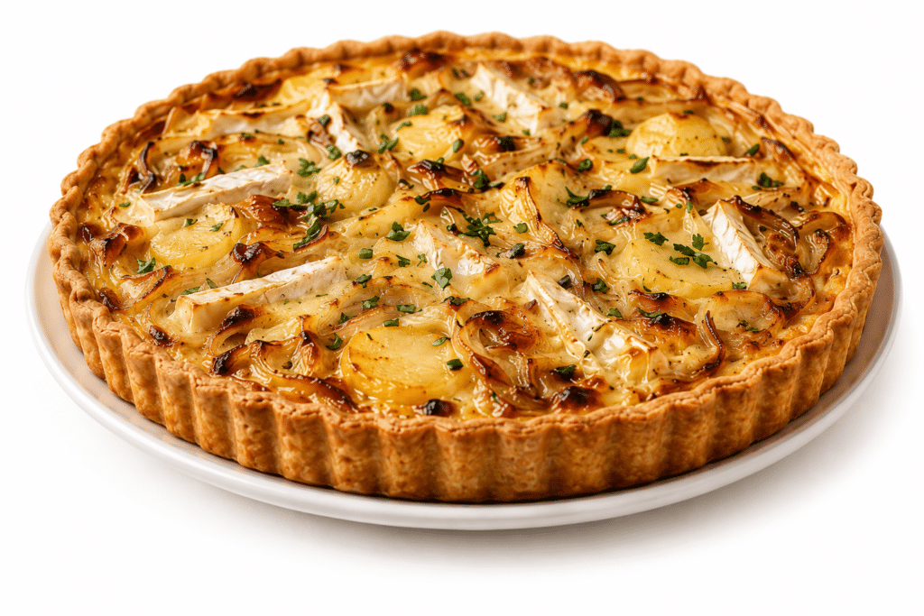 Home 12 Tarte aux Oignons, Pommes de Terre et Camembert