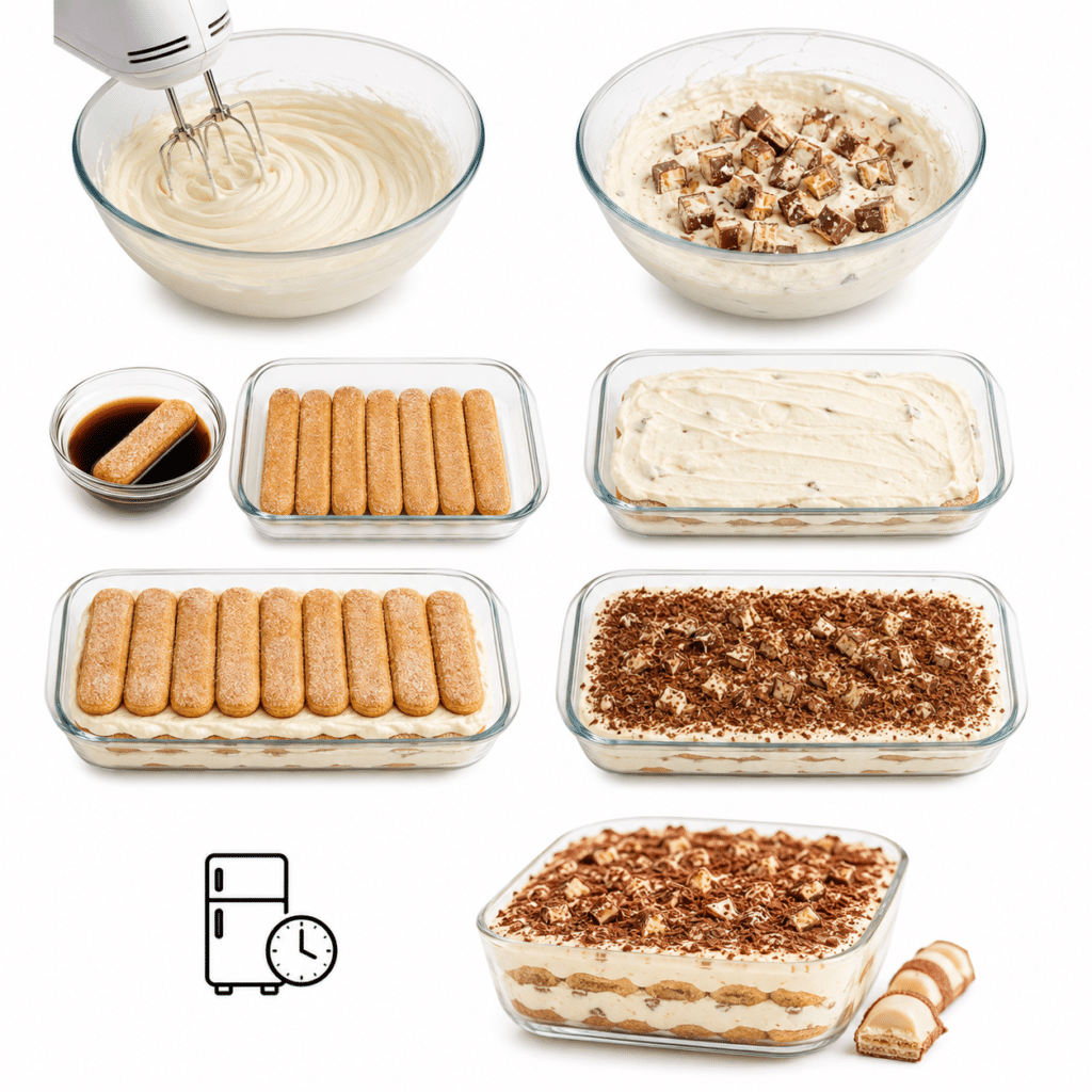 Tiramisu Kinder Bueno sans cuisson