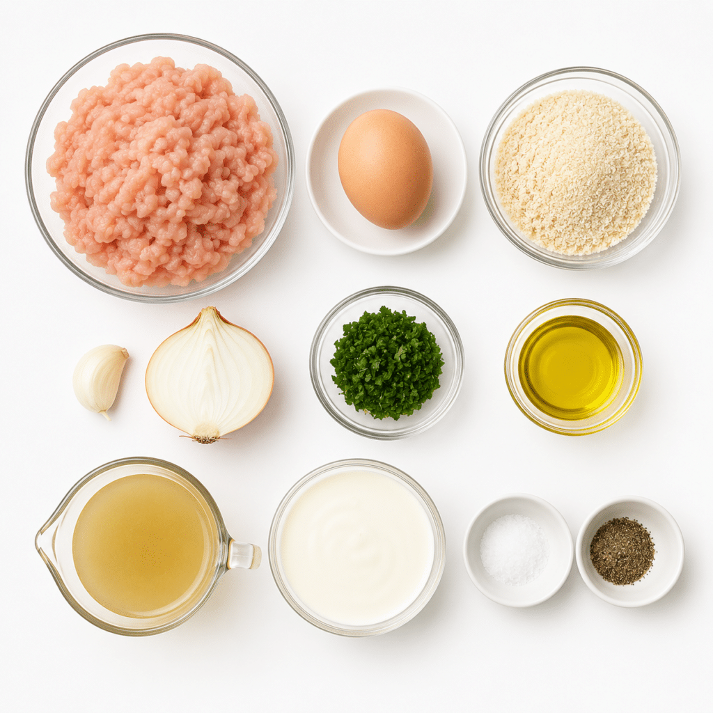 BOULETTES DE POULET SAUCE CRÈME