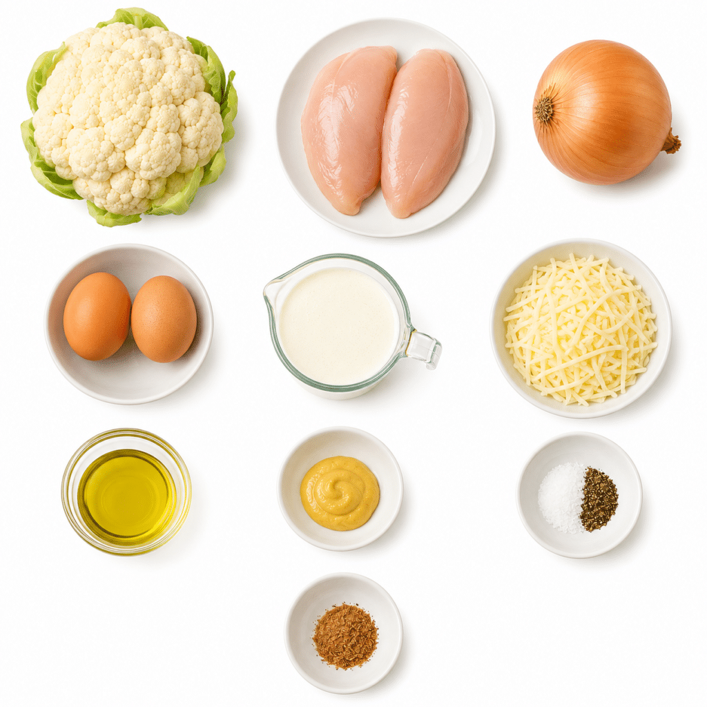 Gratin léger de chou-fleur au poulet : une recette crémeuse, équilibrée et facile 2 GRATIN DE CHOU-FLEUR & POULET — CRÉMEUX, GOURMAND ET RÉCONFORTANT !