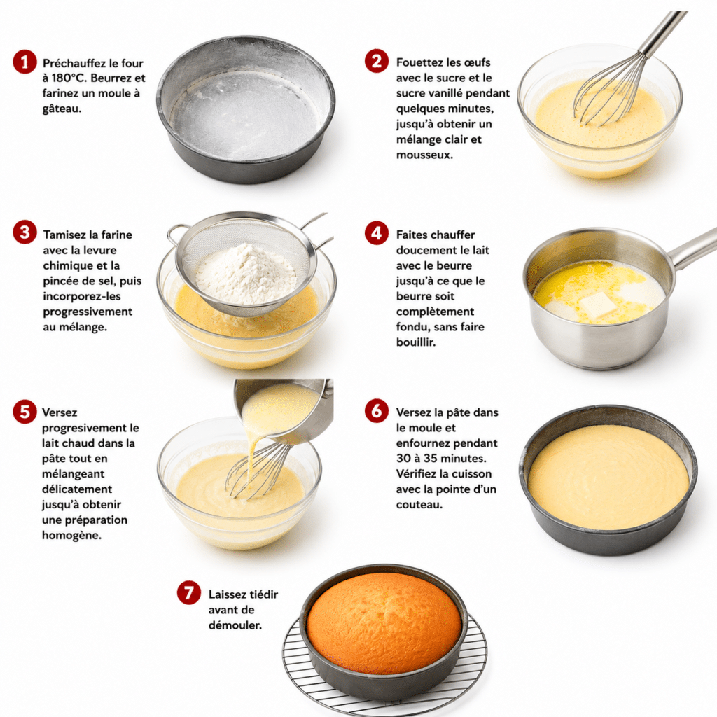 Gâteau au lait chaud très moelleux
