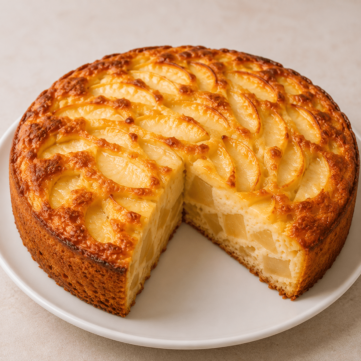 Délicieux Flan Pâtissier Pommes-Yaourt