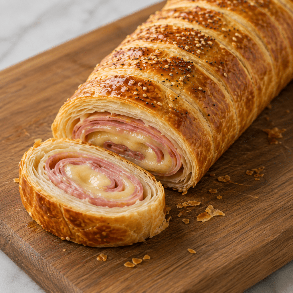 Home 6 Feuilleté roulé jambon–fromage moutardé