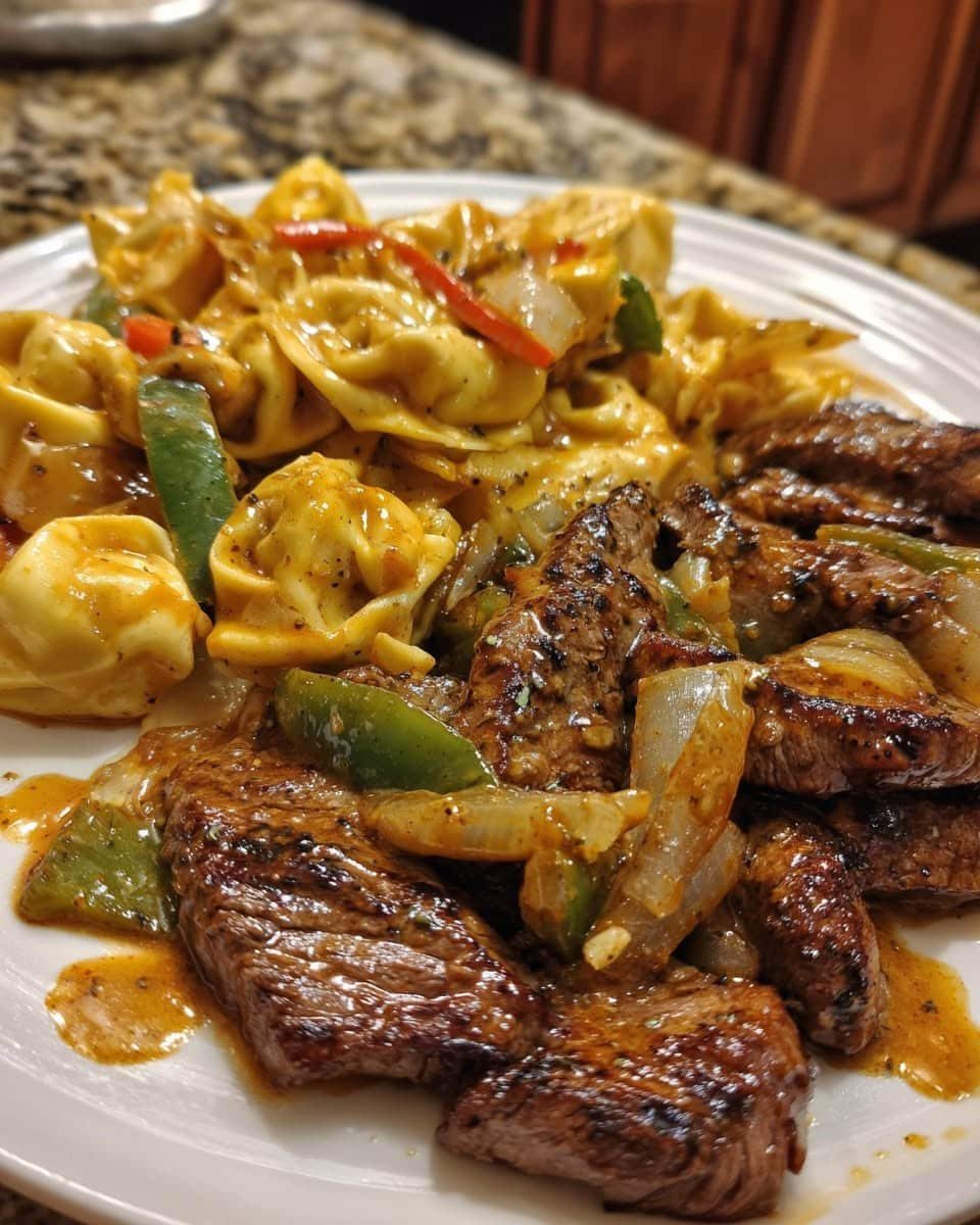 Easy Steak Tortellini Recipe with Creamy Provolone Garlic Sauce 5 Steak Tortellini Recipe with Creamy Provolone Garlic Sauce