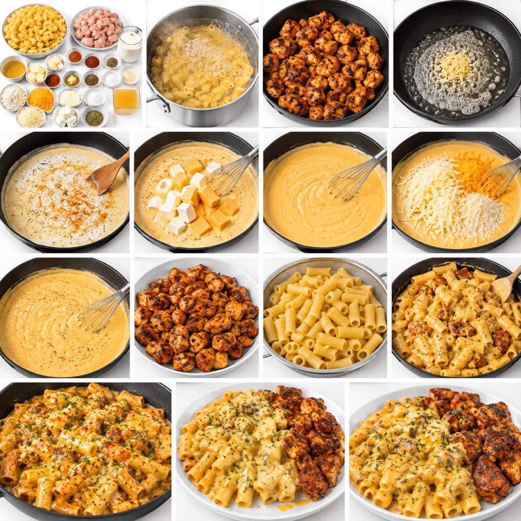 Chicken Rigatoni with Velveeta Parmesan Sauce