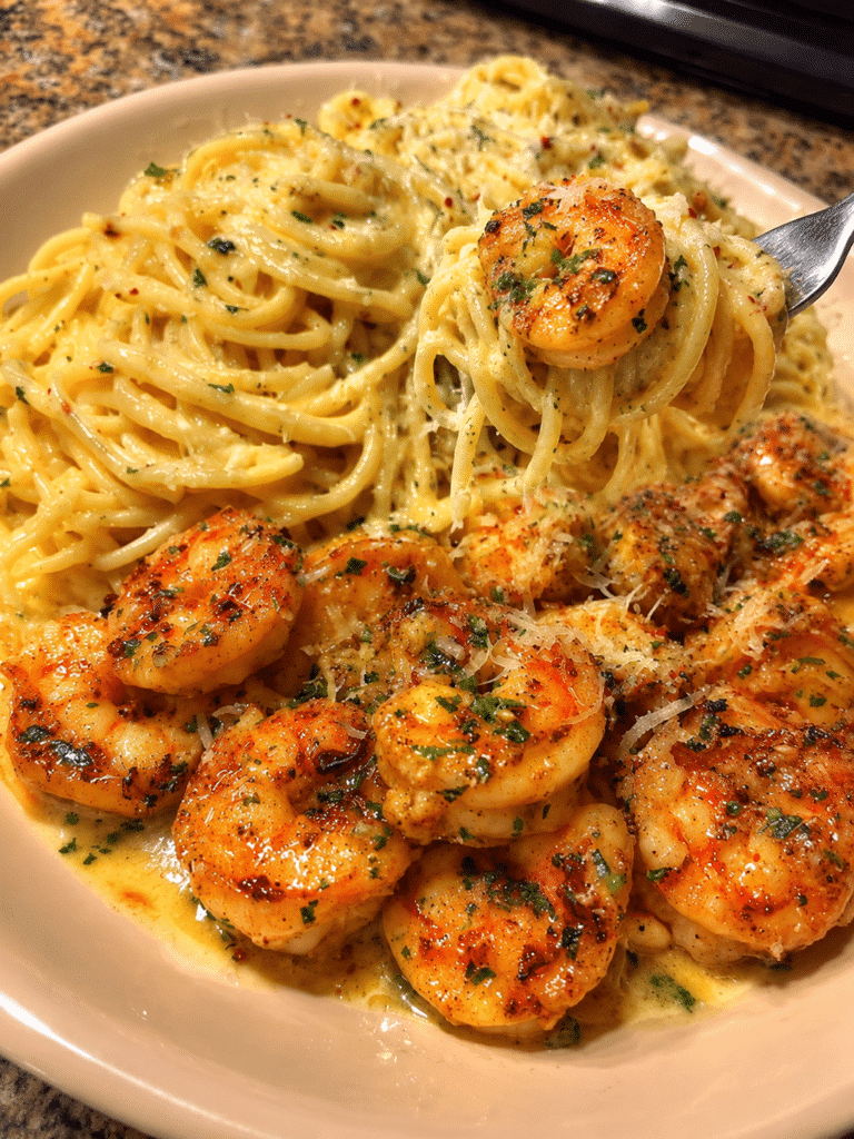 Home 11 Cajun Garlic Shrimp with Creamy Garlic Parmesan Spaghetti
