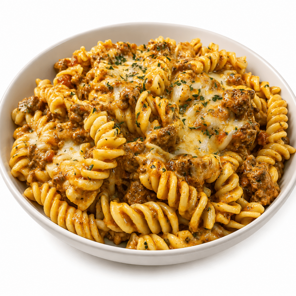 Home 14 Creamy Beef Rotini with Velveeta Marinara