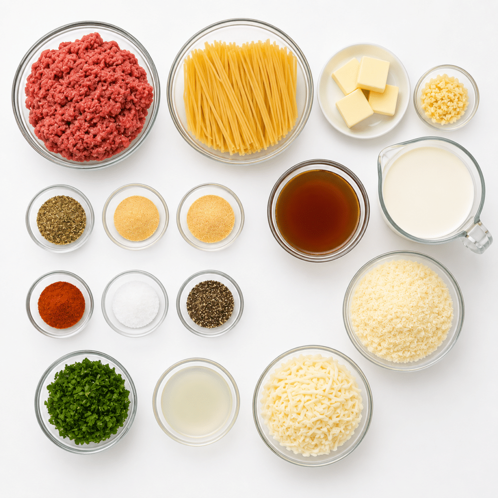 Creamy Parmesan Beef Linguine with Garlic Butter Sauce