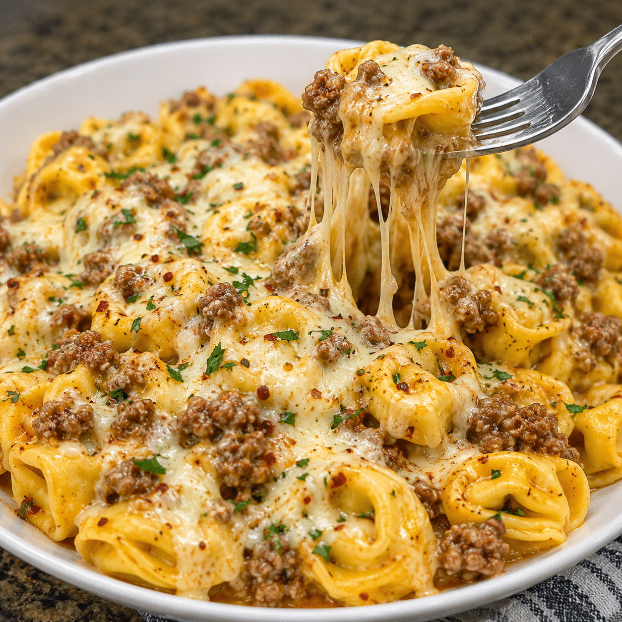 Cheesy Italian Beef Tortellini in Creamy Parmesan Mozzarella Sauce 5 Cheesy Italian Beef Tortellini in Creamy Parmesan Mozzarella Sauce
