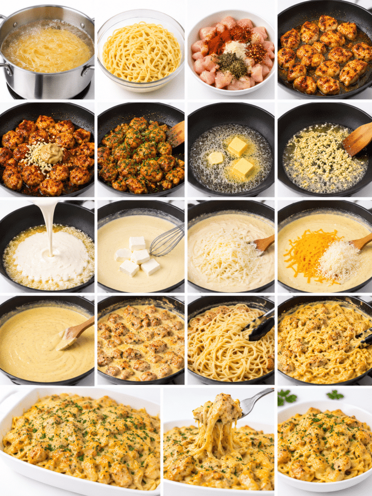 Cowboy Butter Chicken Linguine in Three-Cheese Cream Sauce 3 Cowboy Butter Chicken Linguine in Three-Cheese Cream