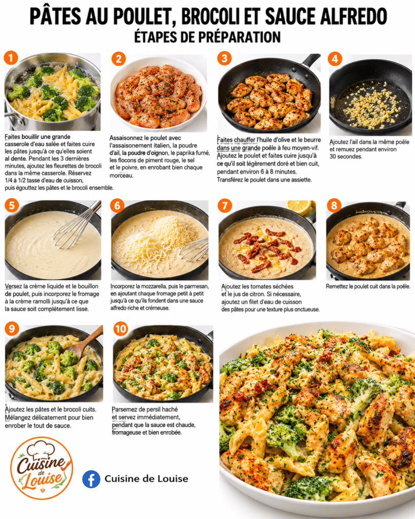 Tuscan Chicken Penne with Cheesy Broccoli Alfredo Sauce