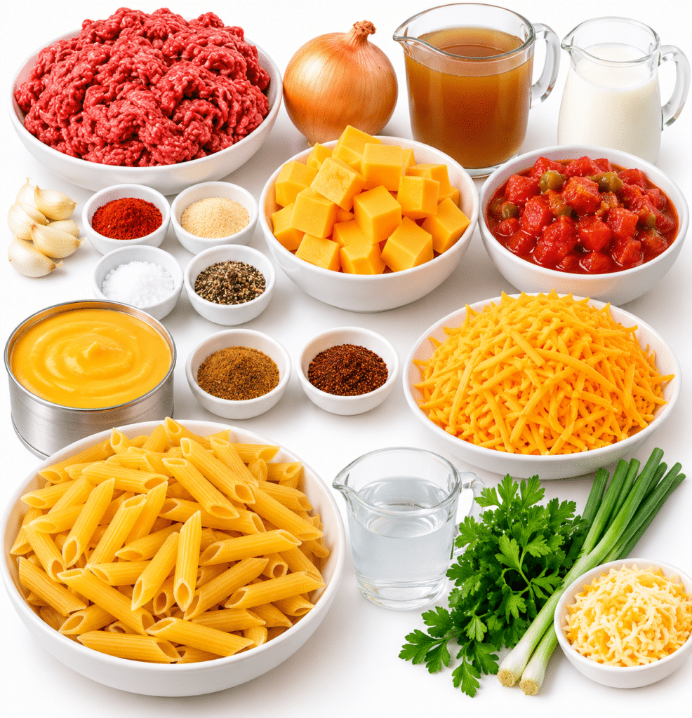 Crockpot Beef and Velveeta Queso Pasta 2 Crockpot Beef and Velveeta Queso Pasta